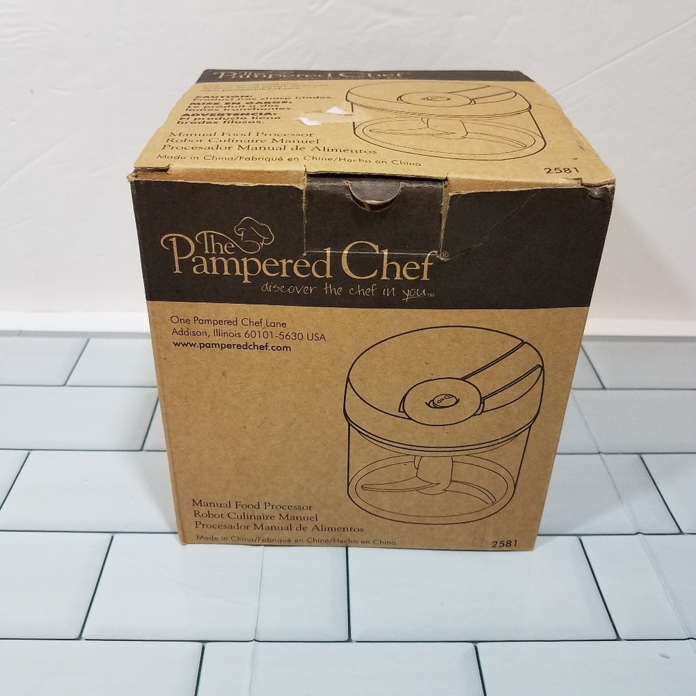 Pampered Chef Manual Food Processor 2581 3 Cup
